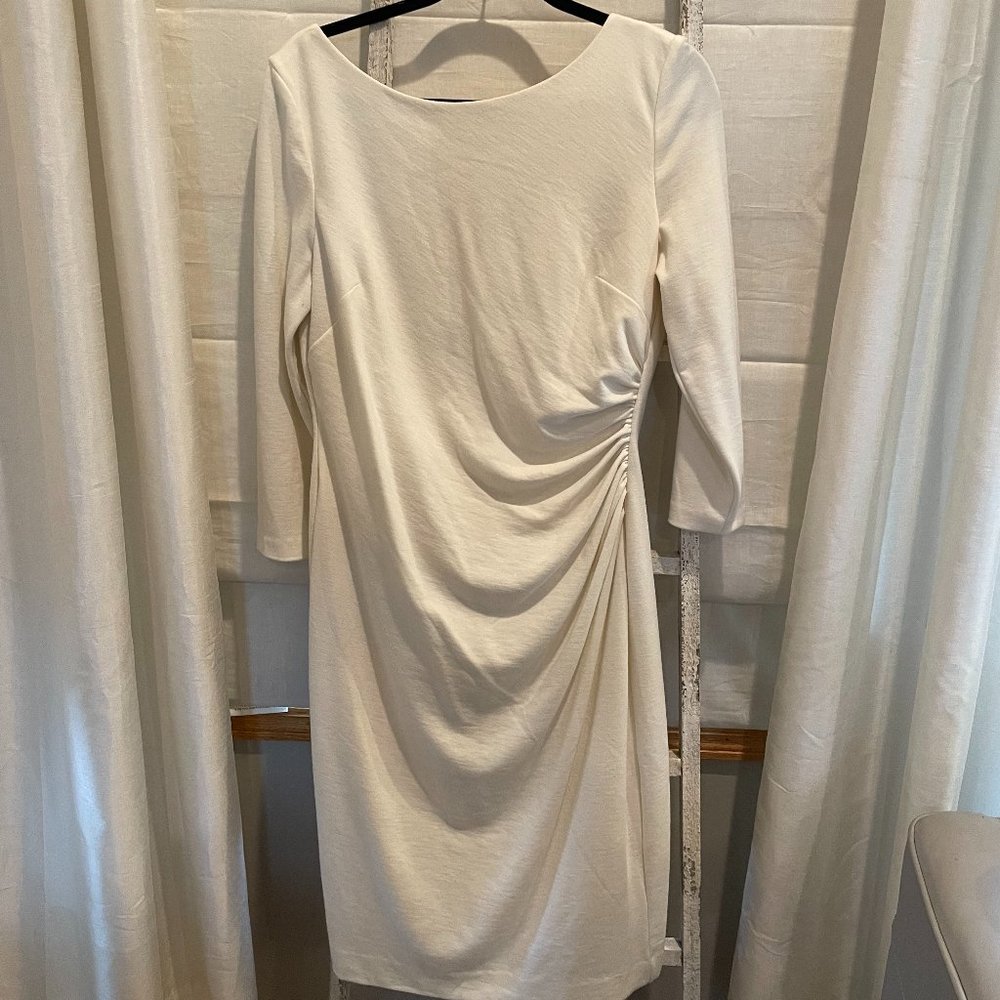 Ralph Lauren Off White Ruched Dress